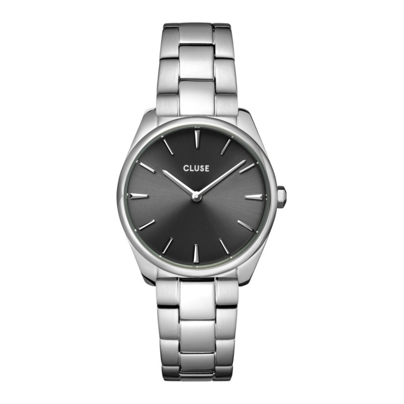 Montre Cluse F roce Petite Steel Dark Grey Silver Bijouterie