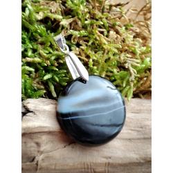 Pendentif Agate noire ou Onyx