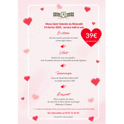 Menu de Saint-Valentin au Ristandèl